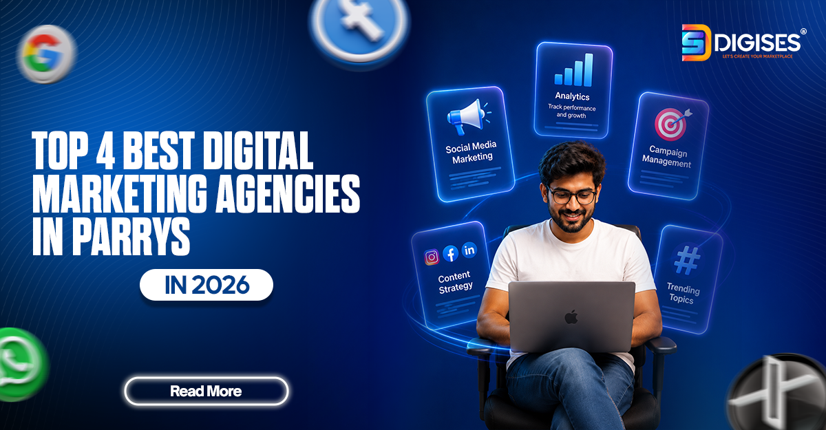 Top 4 digital marketing agencies in Parrys, Chennai offering SEO, Google Ads, lead generation, social media marketing, website development, branding, video production, and video marketing services.
