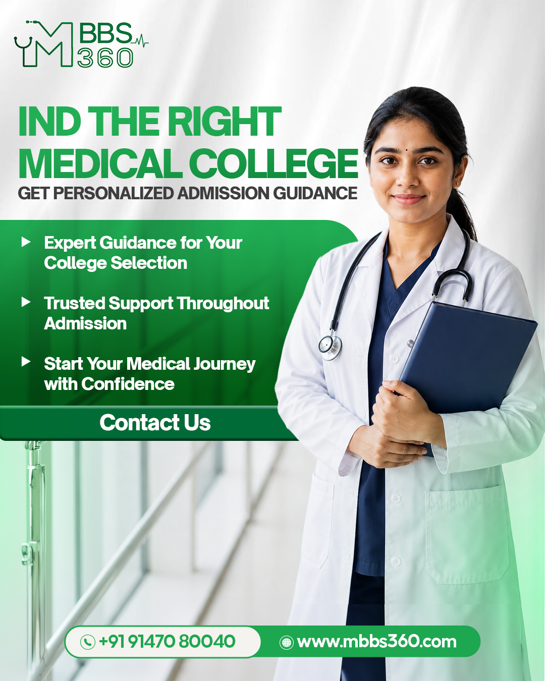 Medical college admission campaign by an ad agency in Chennai expert promoting personalized admission guidance, college selection support, and student counselling