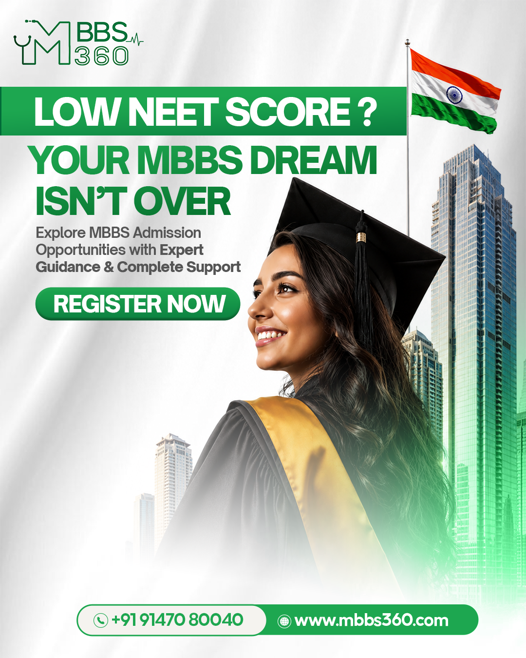 MBBS admission campaign by a performance marketing agency in Chennai expert showcasing student guidance, admission opportunities, and lead generation support