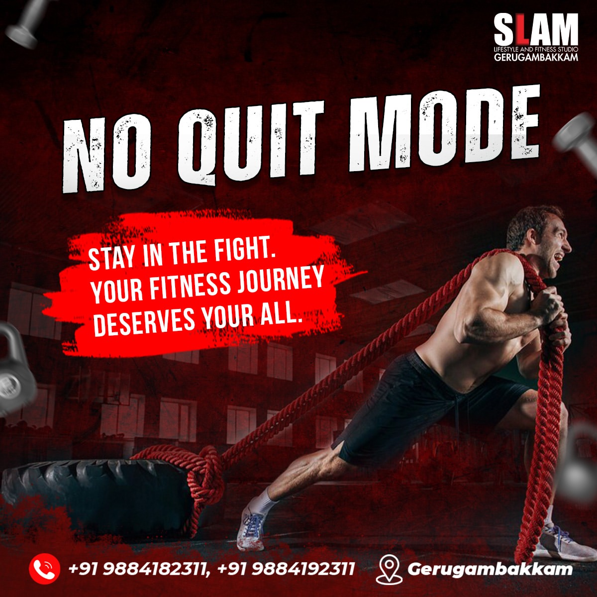 Digital Marketing Case Study for SLAM Fitness Gerugambakkam